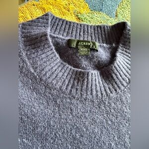 J. Crew Purple Crew Neck Sweater Textured Knit